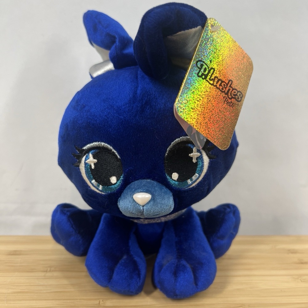 Gund P.Lushes Pets Bunny Zuri Karrats Cobalt Blue Rabbit Plush New With Tags